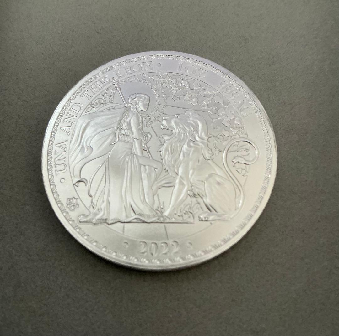 ウナとライオン 希少 2022年 新品 セントヘレナ ウナとライオン 銀貨