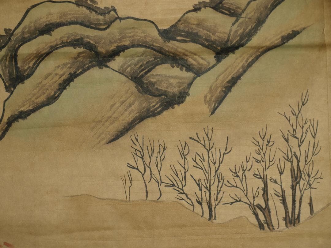 民間仕入れ品 中国清時代の人物図 肉筆絵 激安骨董品 BD151A7-1