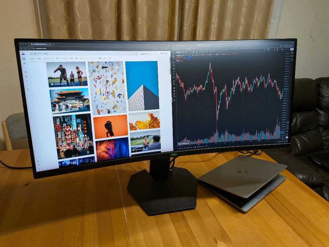 Dell S3422DWG 34インチ ウルトラワイド曲面モニター - メルカリ