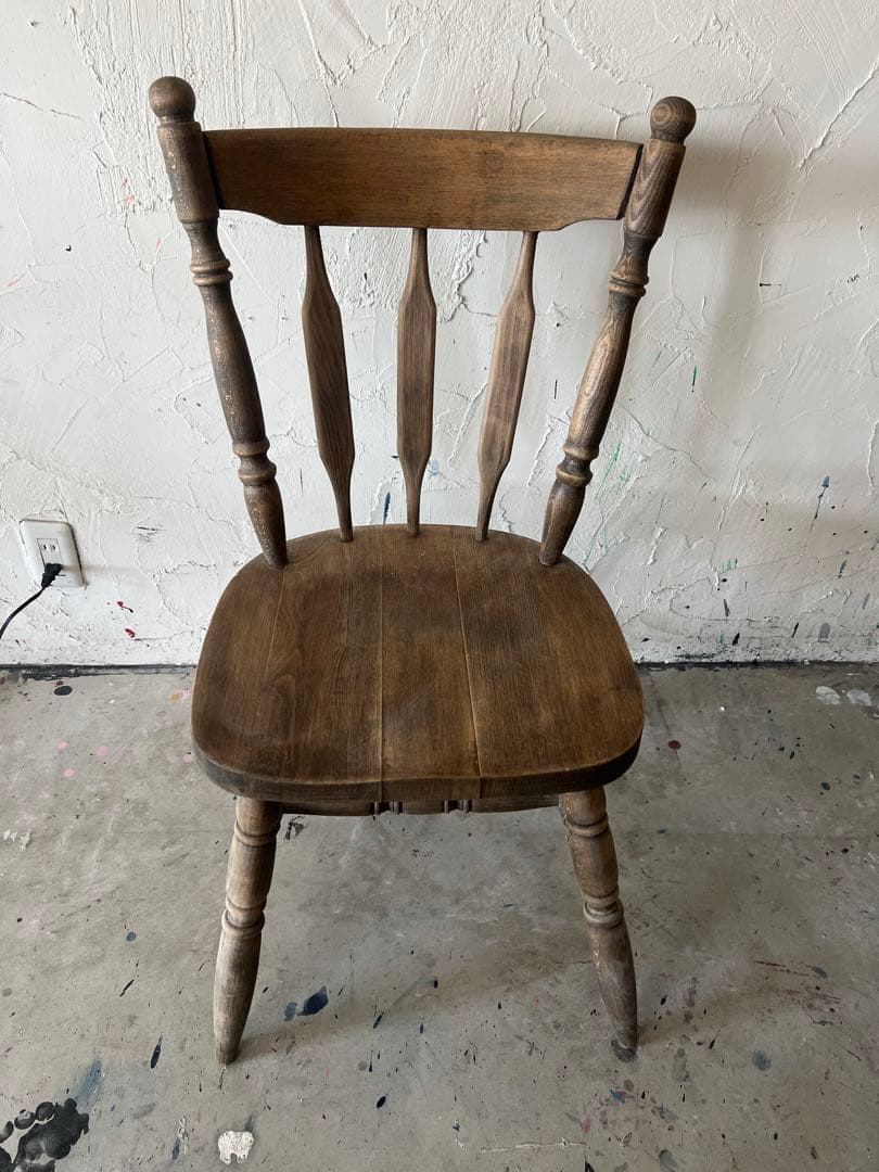 バラ売り要相談 剥離 木製ダイニングテーブル イス ヴィンテージ