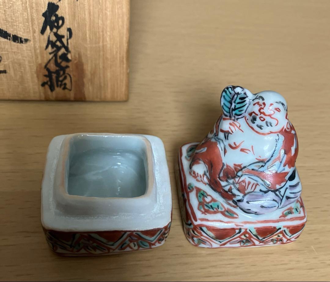 美品】五代 清風与平 「布袋四方香合」 - メルカリ