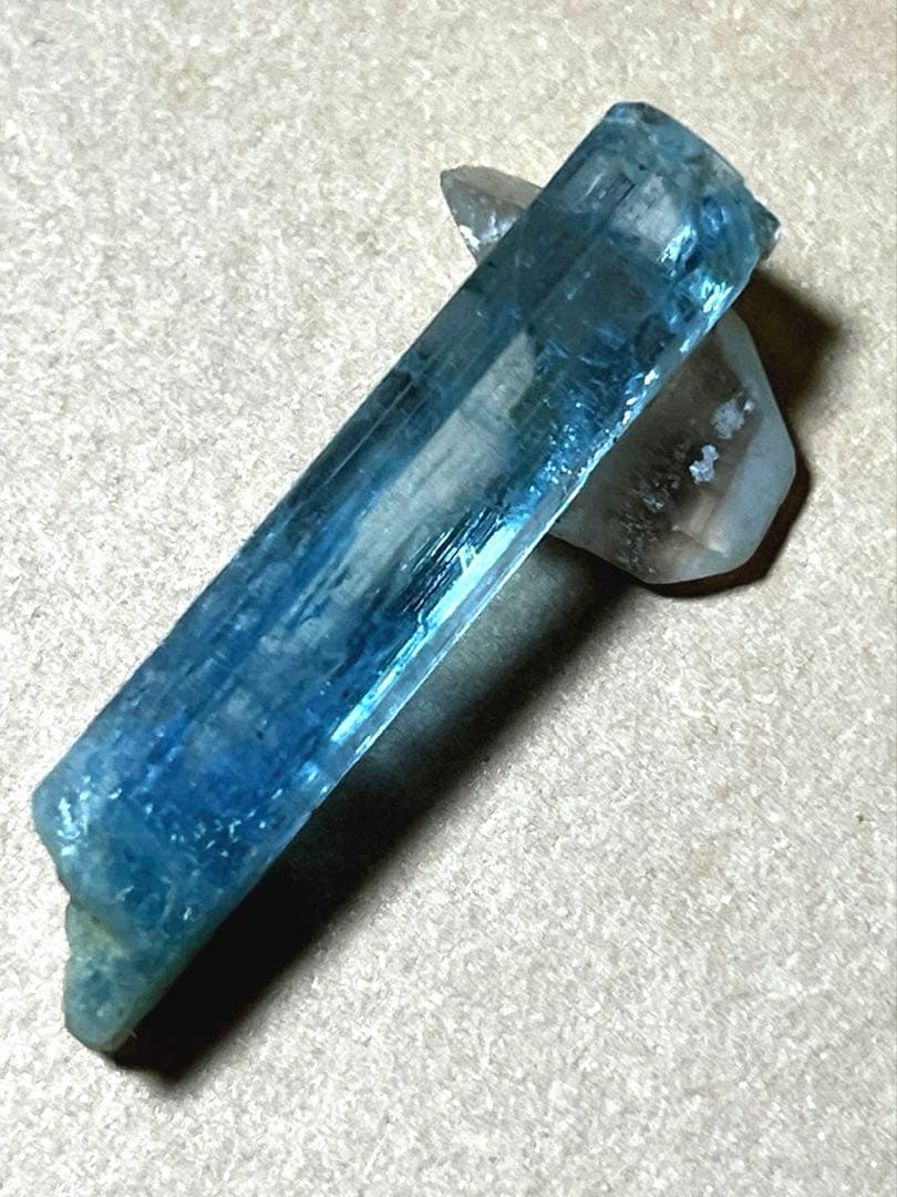 【希少・大結晶】アクアマリン 共生 スモーキークォーツ 原石 15.45ct