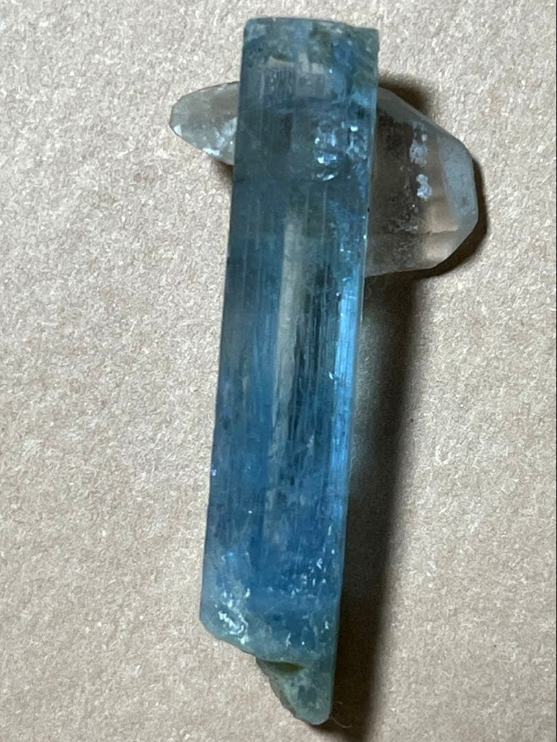 【希少・大結晶】アクアマリン 共生 スモーキークォーツ 原石 15.45ct