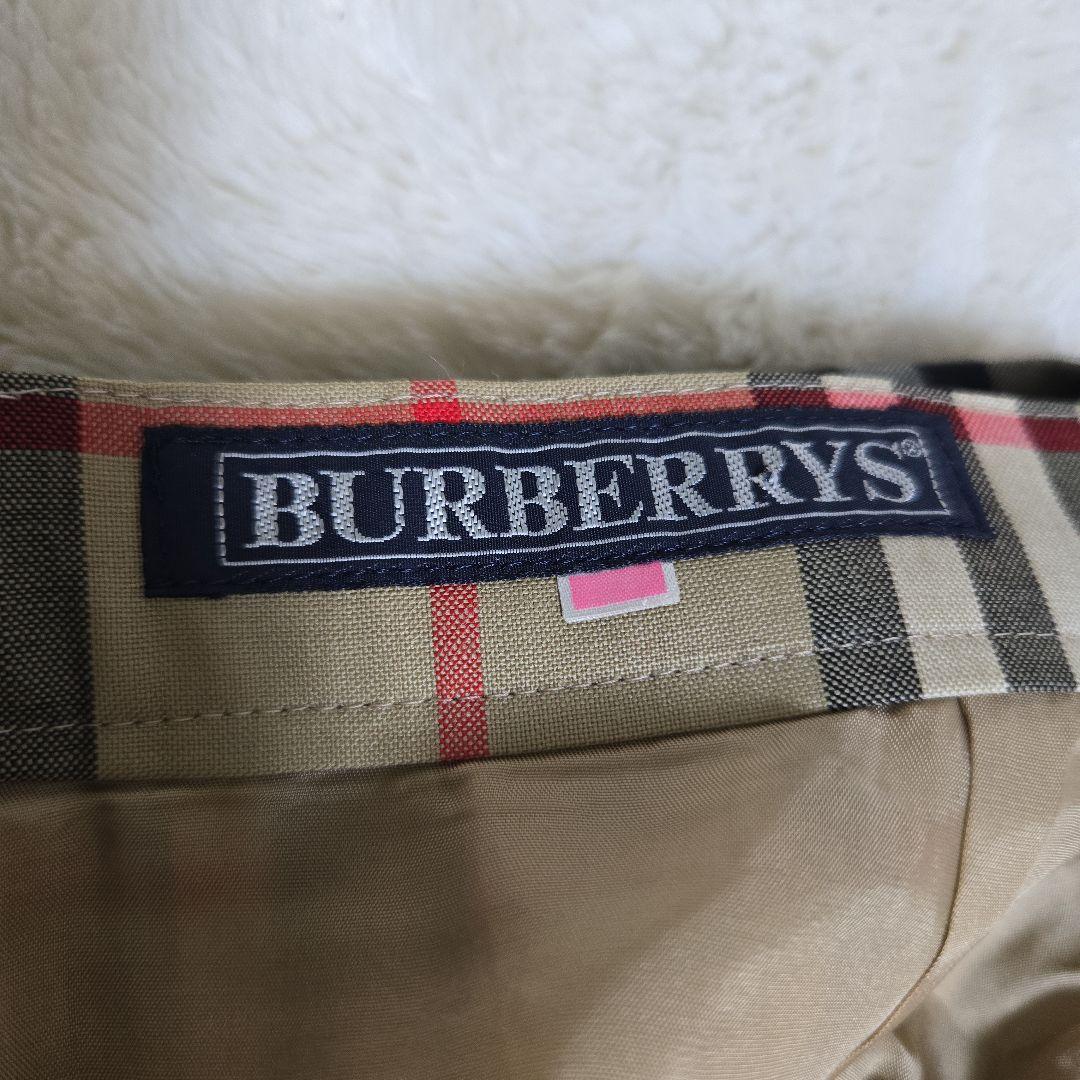 美品 BURBERRYS プリーツ フレア スカート ノバチェック柄 ウール