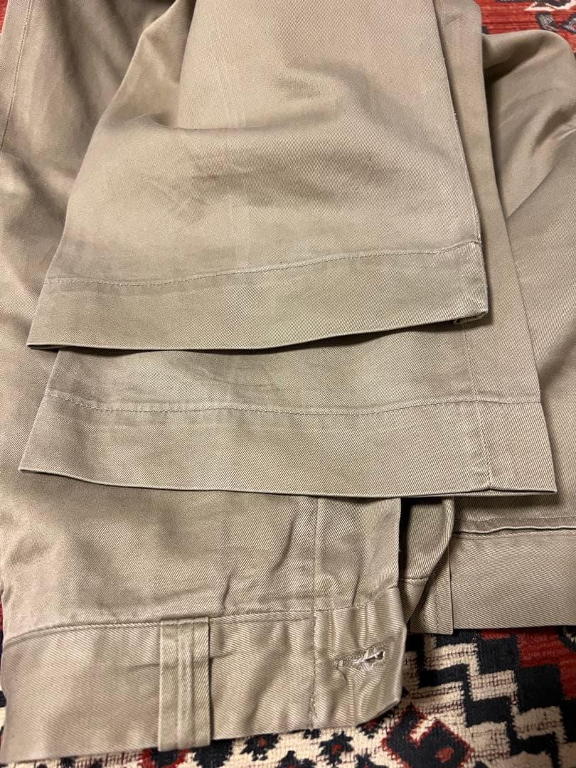 US ARMY 51カーキ 45カーキ 米軍実物 ボタンフライチノパン 50s メンズ