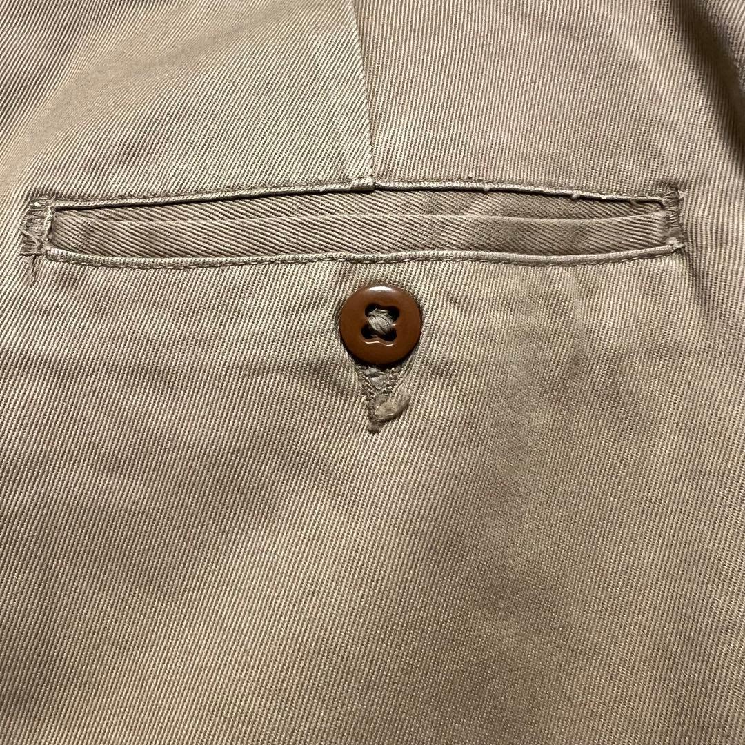 US ARMY 51カーキ 45カーキ 米軍実物 ボタンフライチノパン 50s メンズ