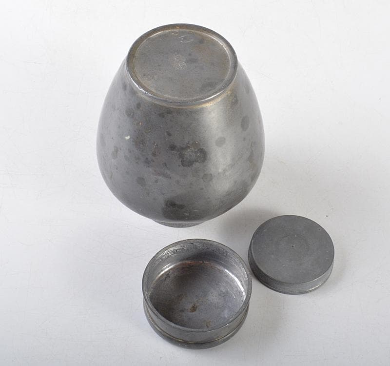 煎茶道具 古錫 点銅款 茶壷 茶心壷 約278g M R4678