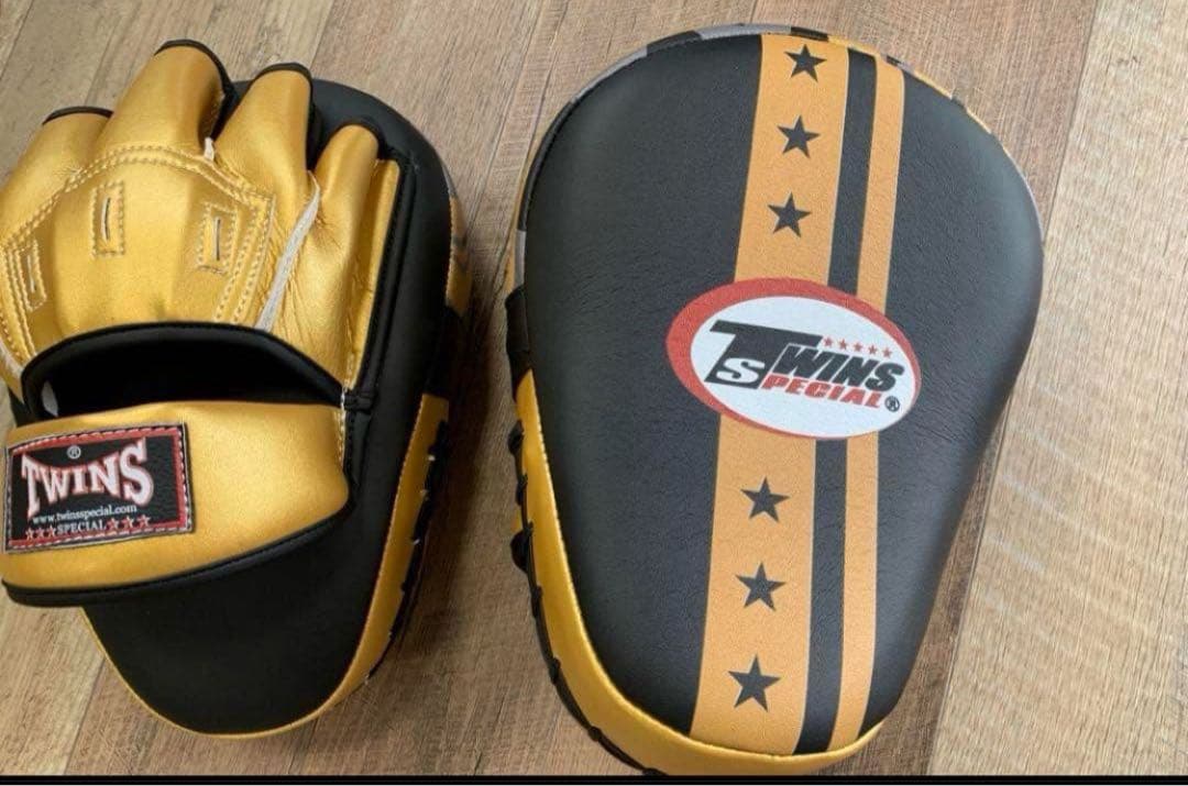 TWINS ペアパンチミット 金 ゴールド 黒