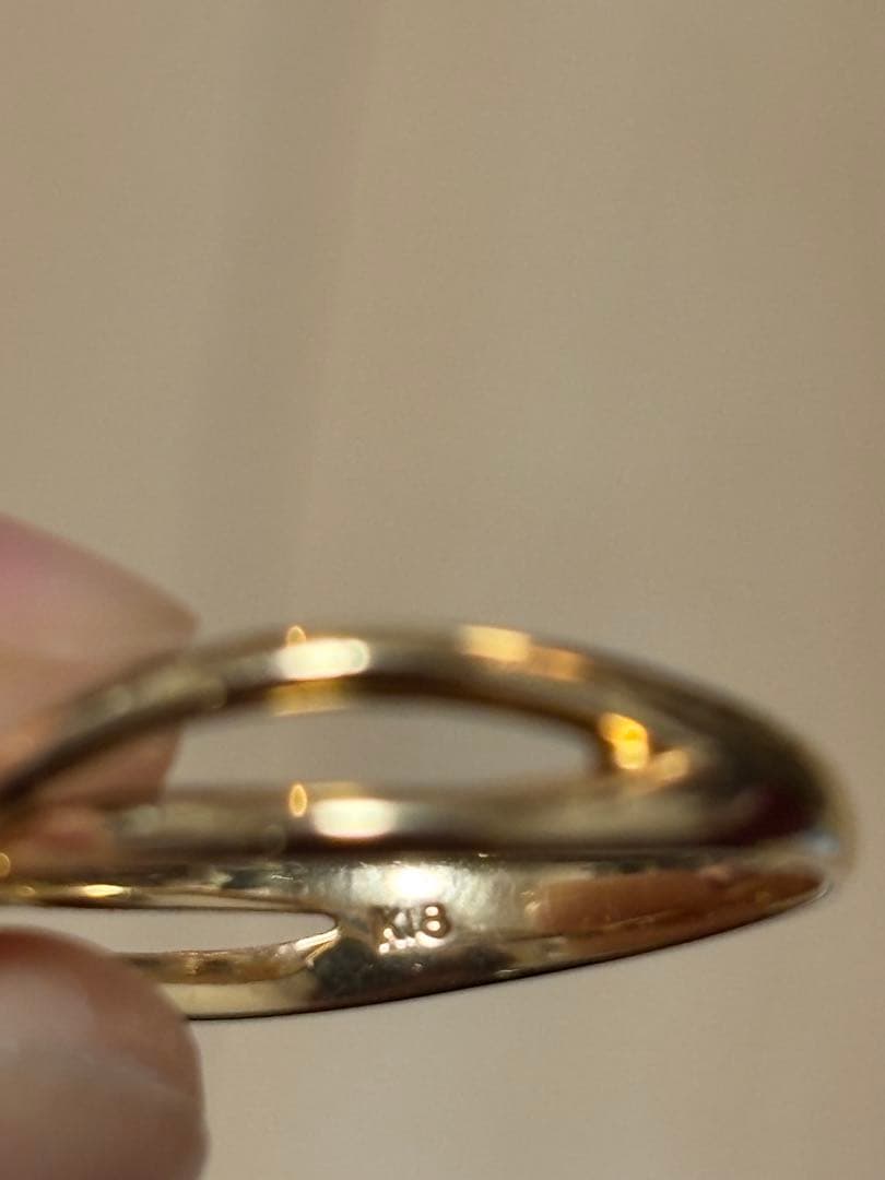 18金ゴールド ダイヤモンド ツイストリング