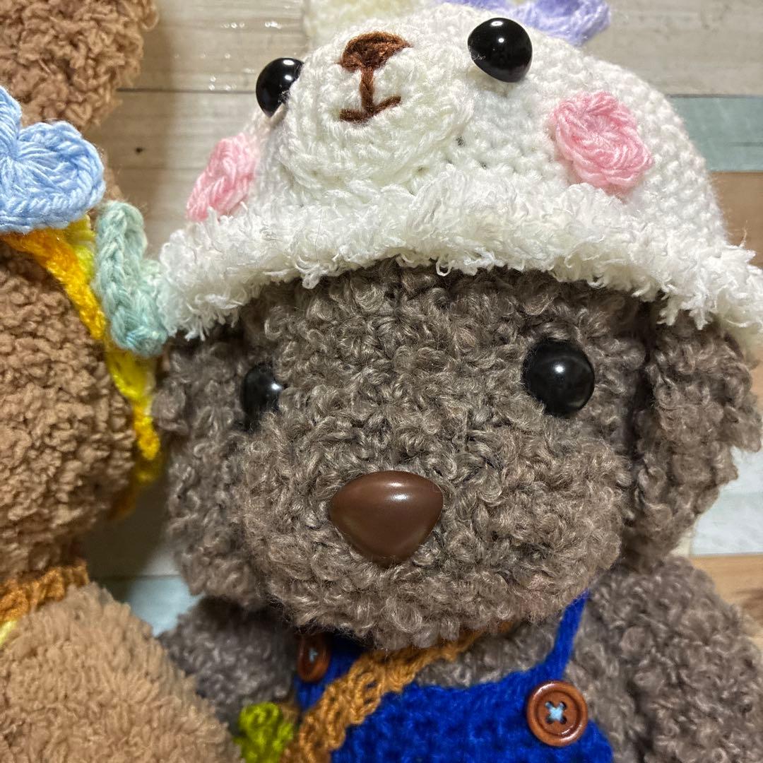 カスタマイズ可能❣️モコモコ毛糸のウサギさんあみぐるみ