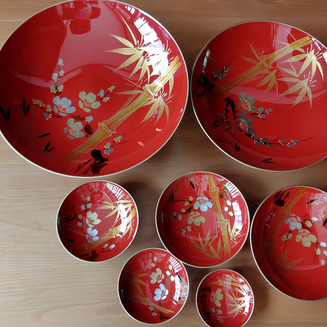 輪島塗　九段盃　松竹梅　古道具　アンティーク　骨董　レトロ　漆器