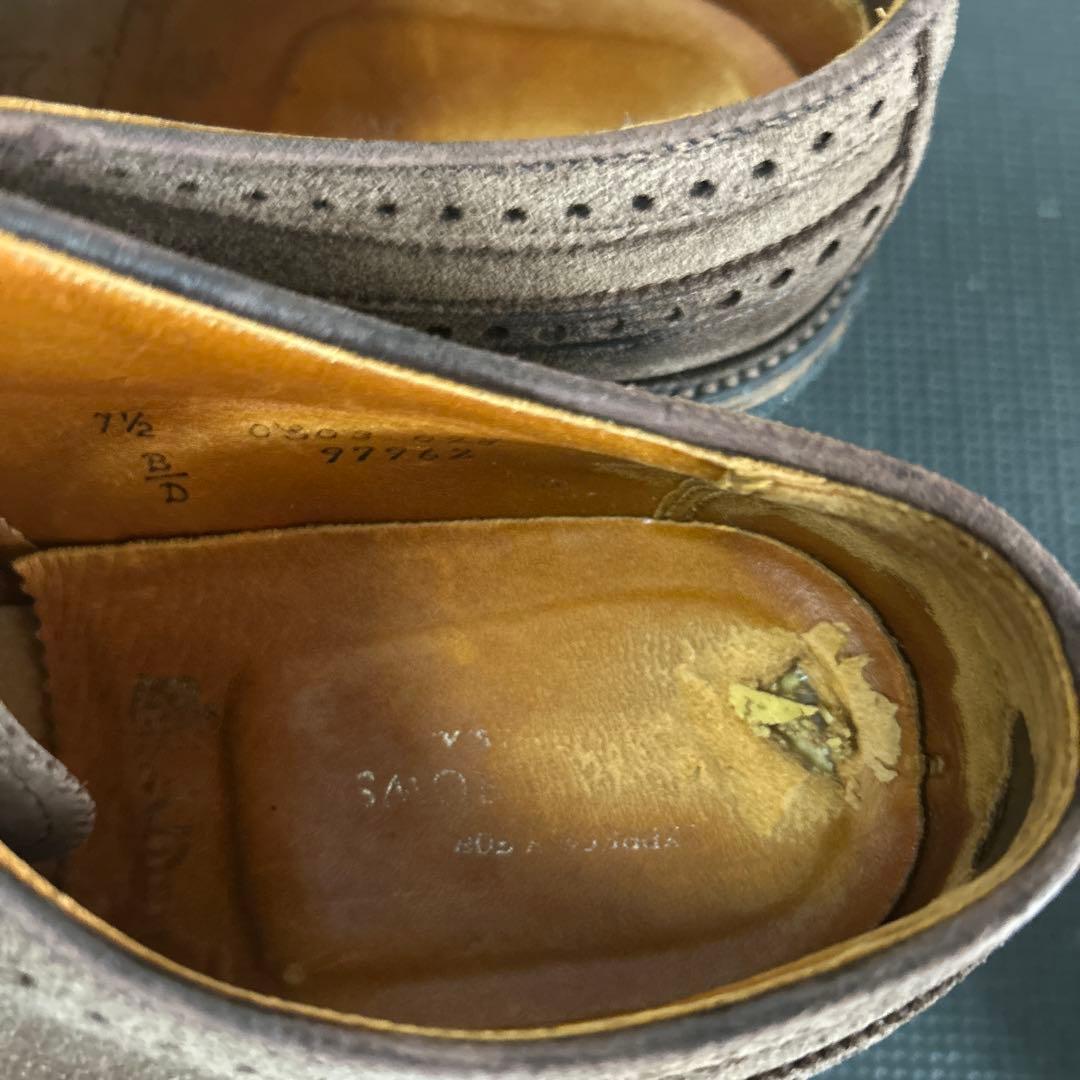 Alden ブラウン スエード ドレスシューズ