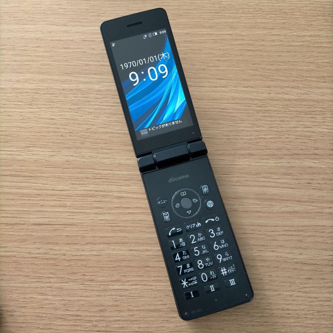 docomo SH-02L ブラック折りたたみ式携帯電話 - メルカリ