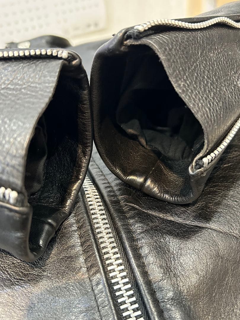 Vansonブラック レザー シングルライダース コメットCOMETサイズ38