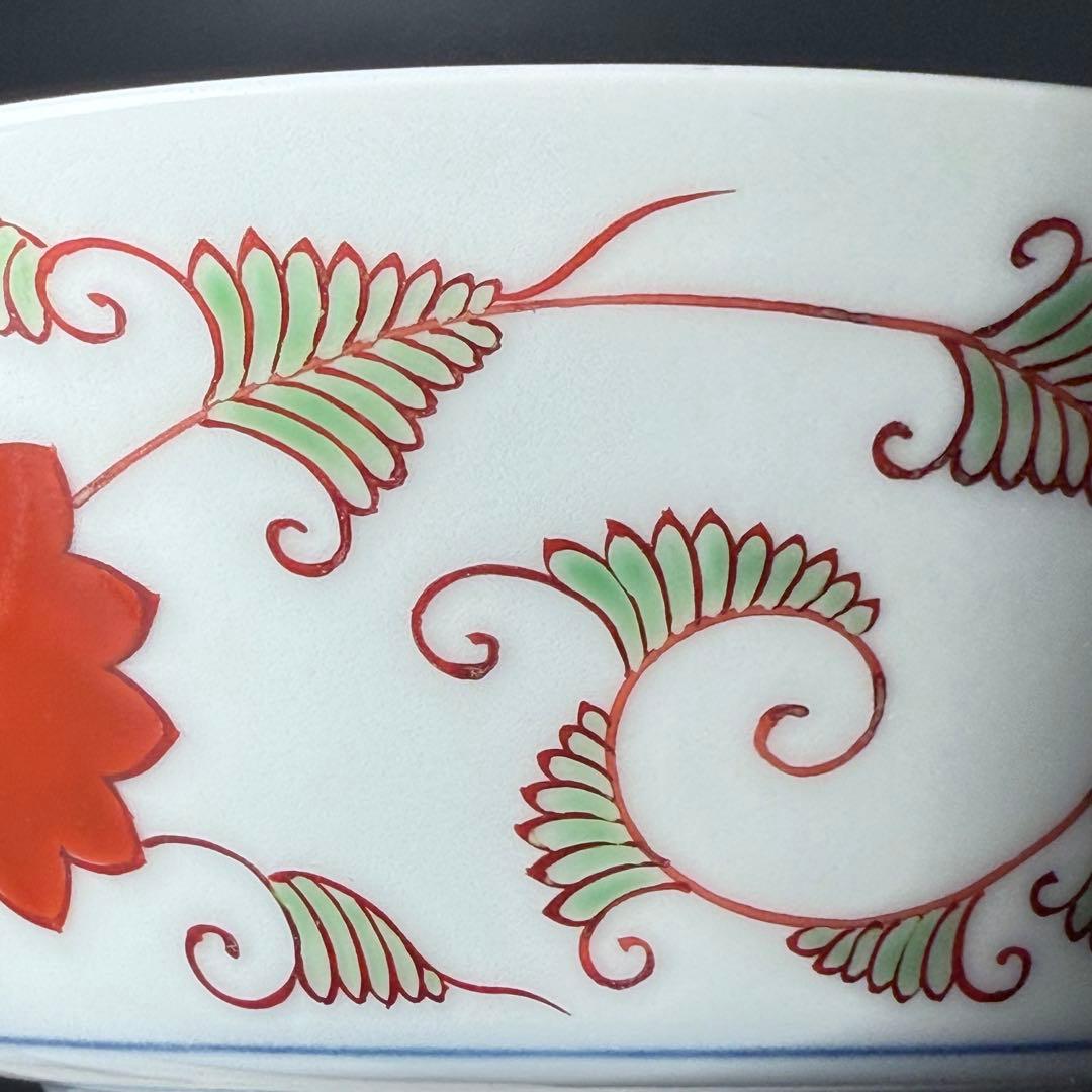 十二代 今右衛門造 錦 赤玉絵菓子器 共箱 栞 約19cm 保管品 - メルカリ