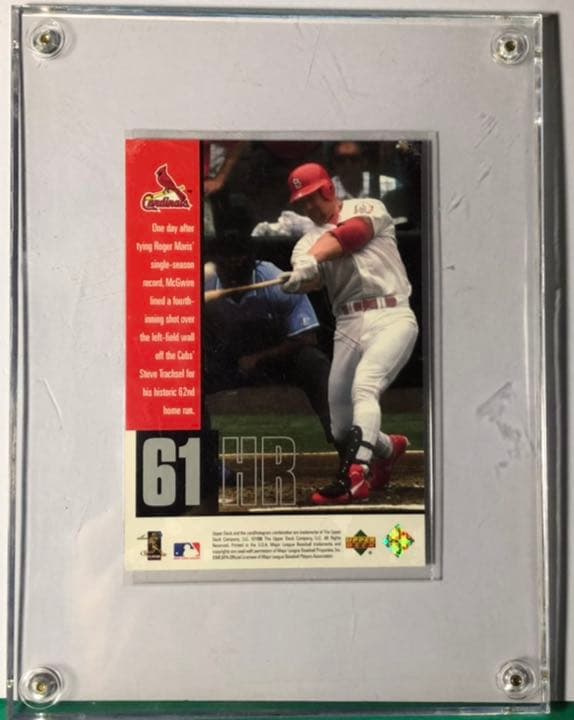 マークマクガイヤー カード ホームラン記念 クリアプレート