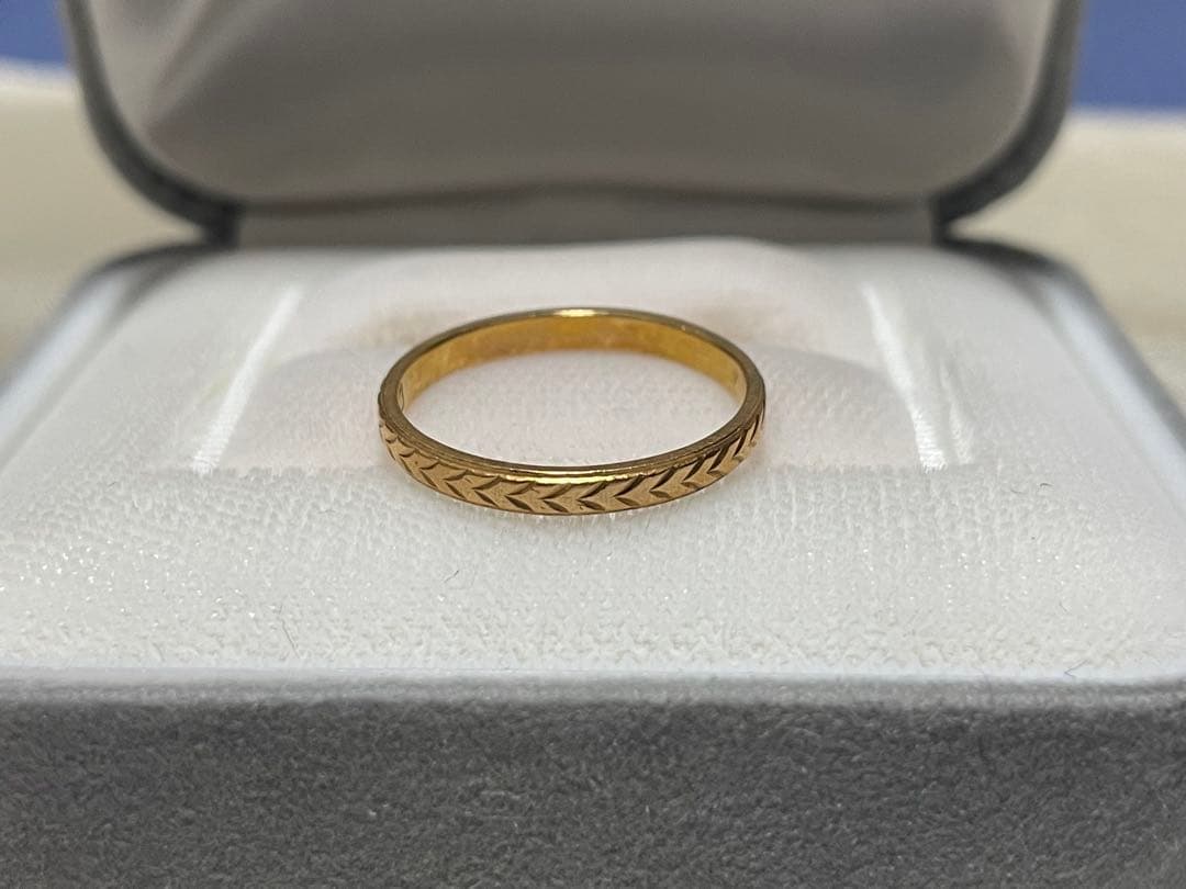 22K 純金 ゴールドリング 約13号 指輪 地金 資産用