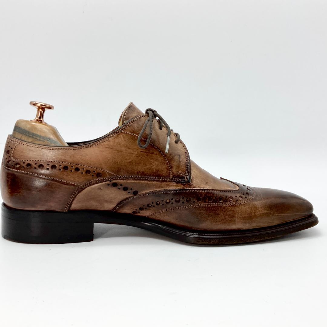 レア 美品　ステファノブランキー二　7　ウィングチップ　26cm相当　ブラウン