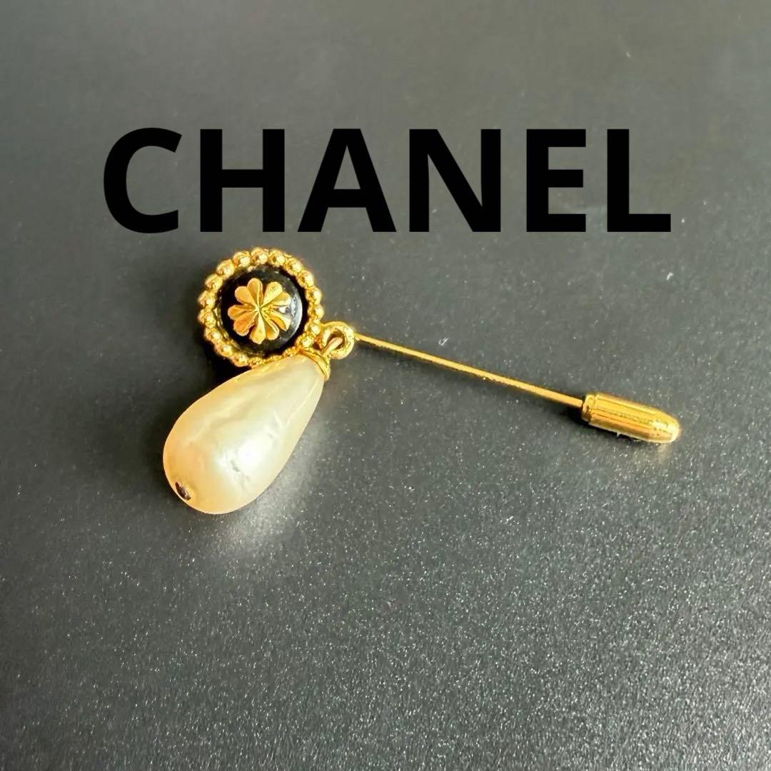 美品✨archive シャネル ピンブローチ クローバー&コスチュームパール