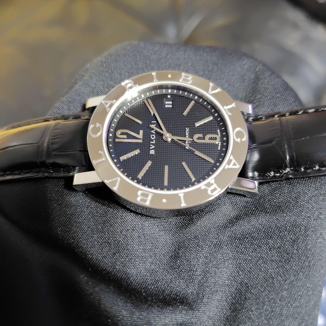 【新品未使用】BVLGARI時計 BB38BSLDブルガリブルガリ（黒文字盤）