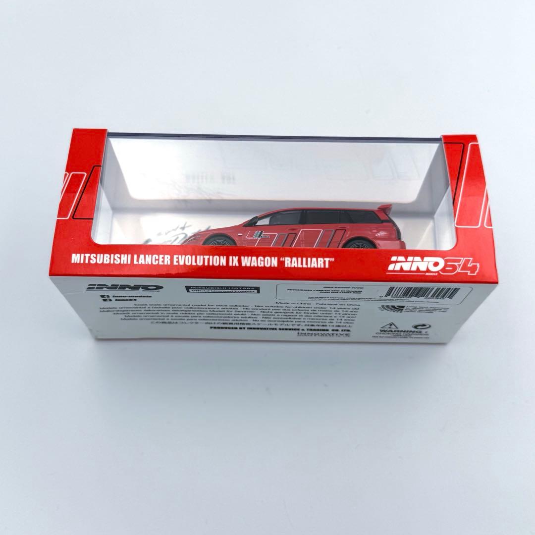 【美品】INNO 64 ミツビシ ランエボ9 ワゴン ラリーアート レッド
