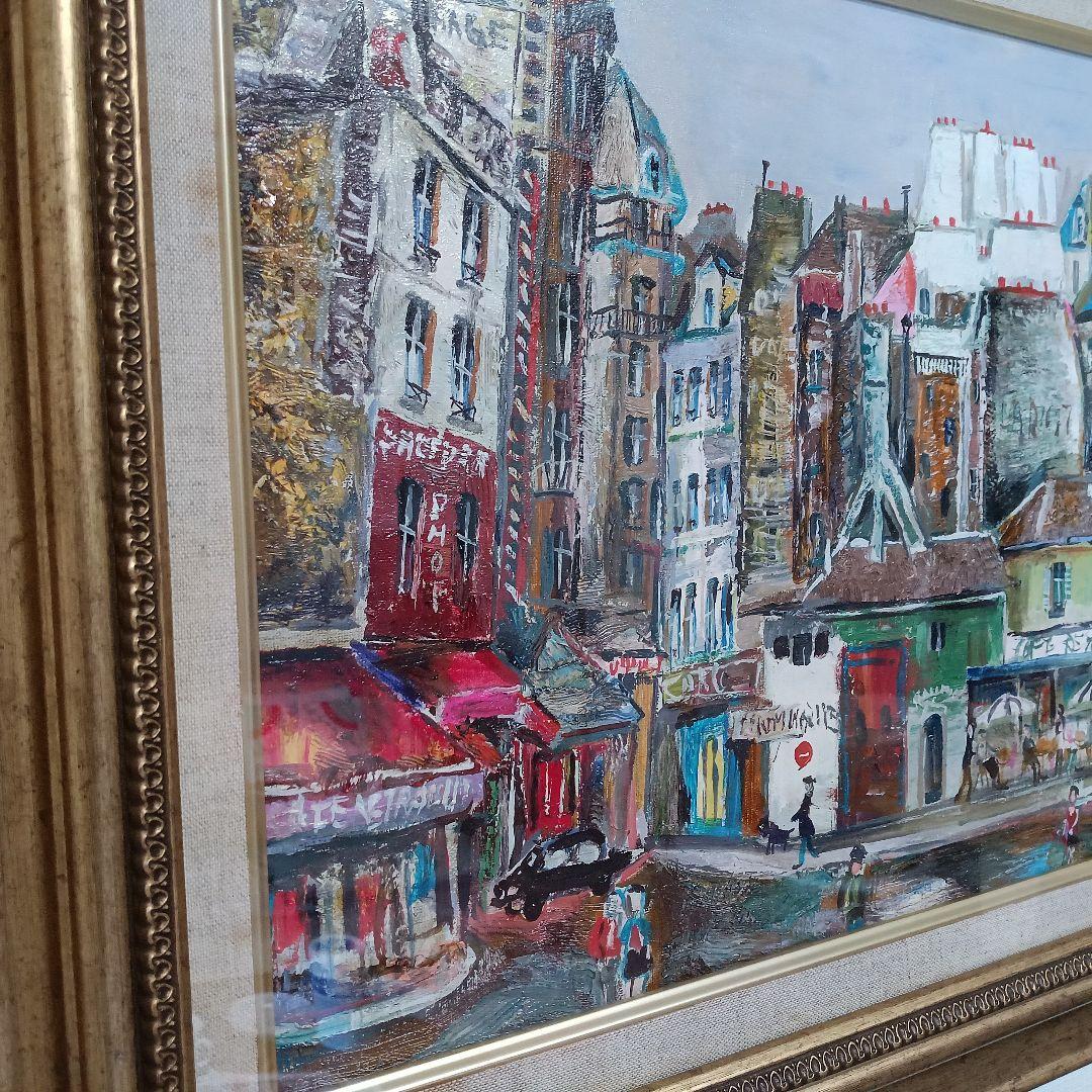 小澤勇寿郎　パリの街です　美品の油絵です