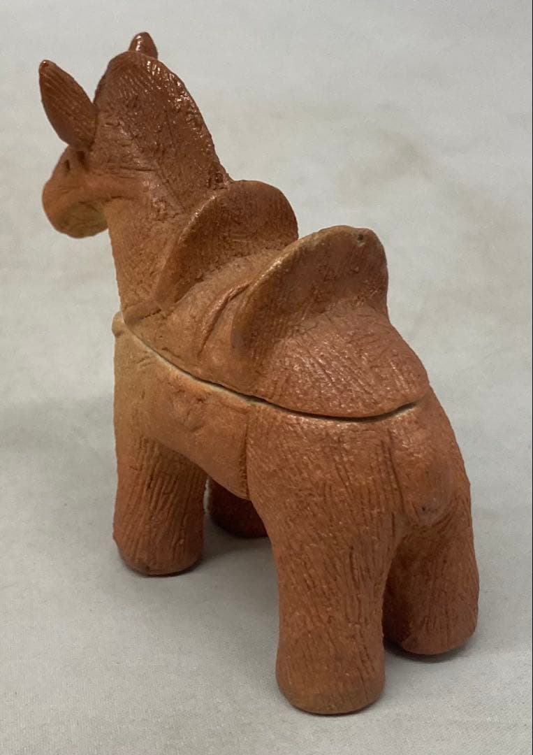 B530s「干支 午 香合」岩淵重哉造　共布共箱　酉々窯　京都　茶道具