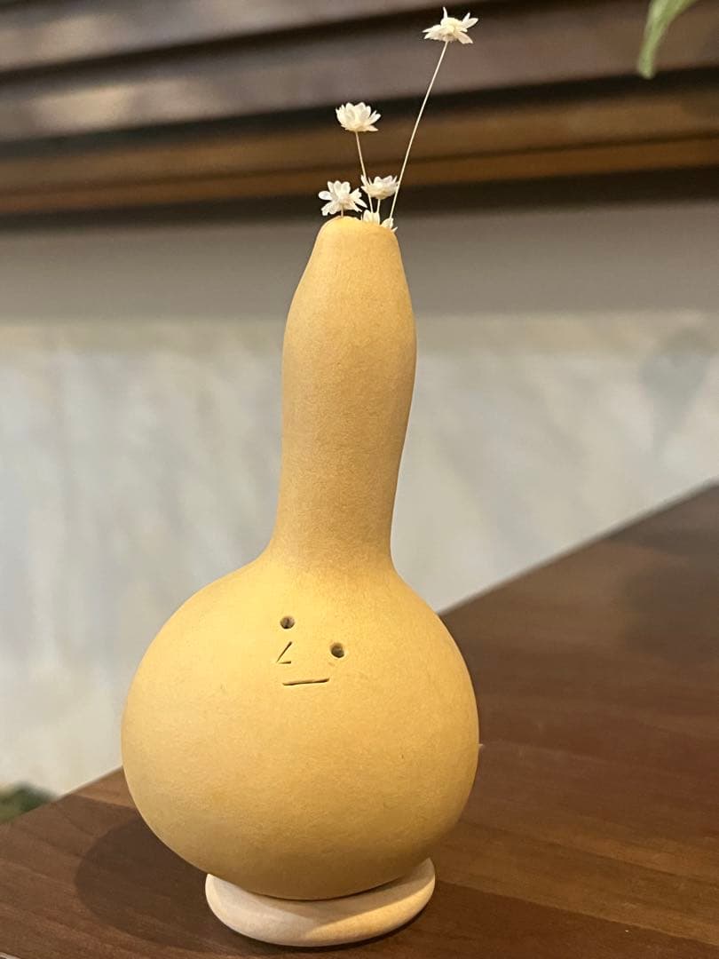 瓢箪（ひょうたん）の置物（縁起物）台座付き工芸品