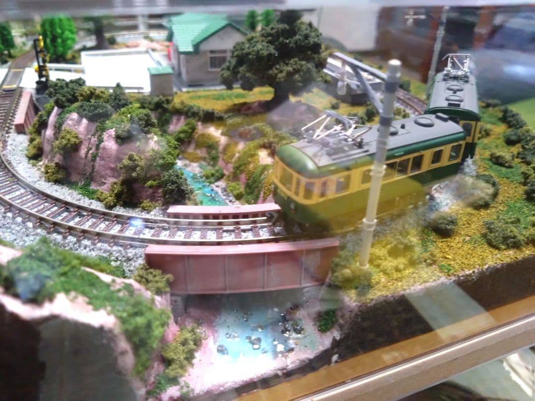 Nゲージ鉄道模型 ジオラマ 透明ケース付き　A3サイズ