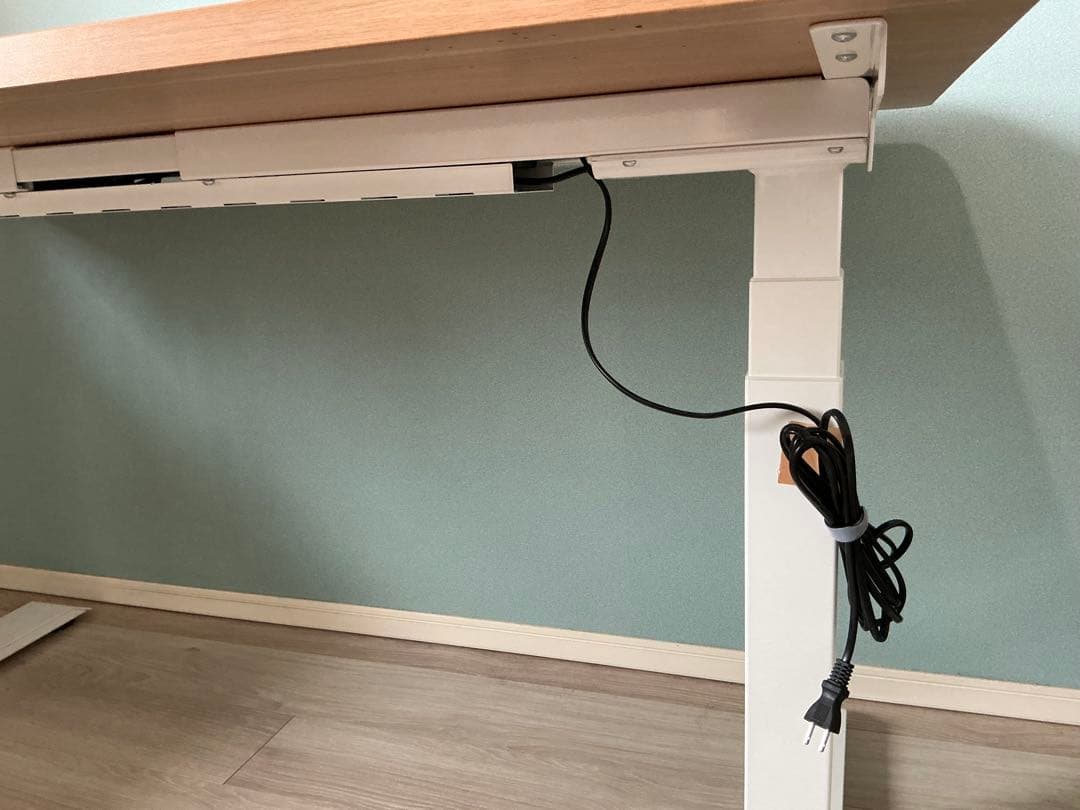 FLEXISPOT 電動昇降デスク E7 メープル天板×ホワイト脚 幅140cm