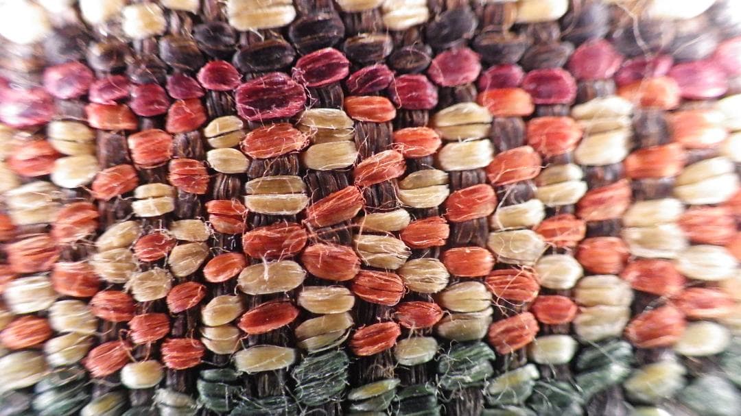 バゴボ族 アバカ（布芭蕉）製 模様綾織 筒状スカート 20世紀中頃