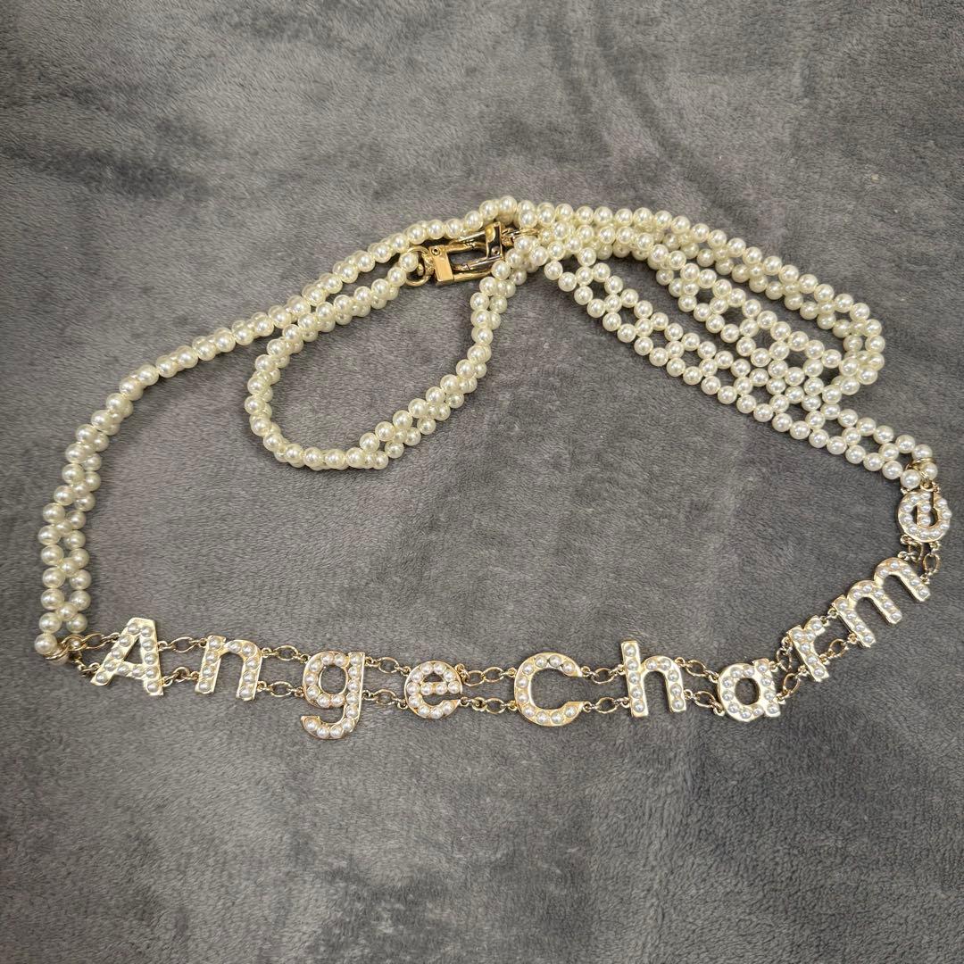 Ange Charmeロゴスマホパールチェーン - メルカリ