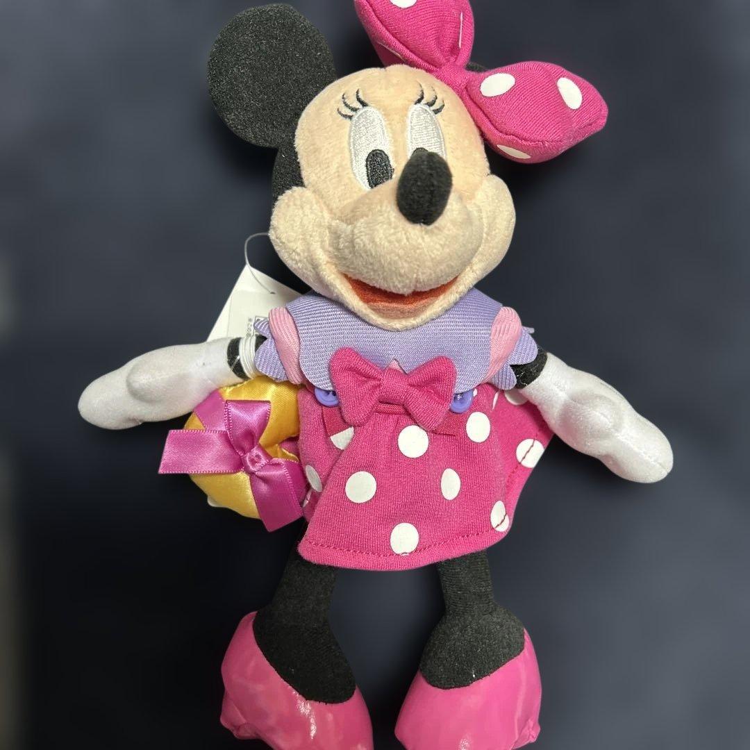 東京ディズニーリゾート ミニーマウス ぬいぐるみバッジ ピンク 約25cm