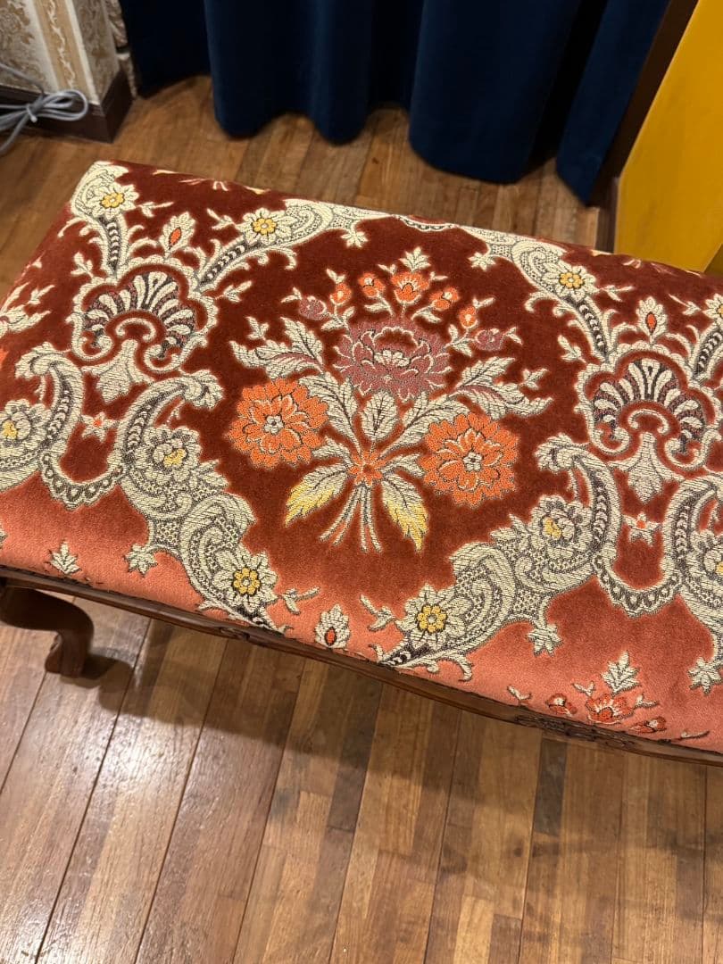 アンティーク スツール イタリア製 ハンドメイド 猫足 ロココ調 レトロ ベンチ