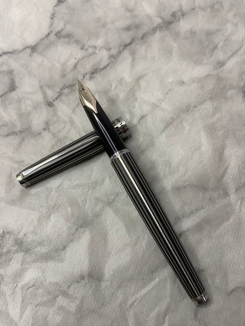 セイラー sailor シルバー ストライプ 万年筆 18K WGペン先