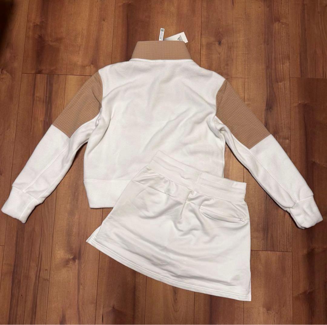 長袖　フリース　裏地付き　もこもこ　ハイウエストスカート　秋冬　セットアップ