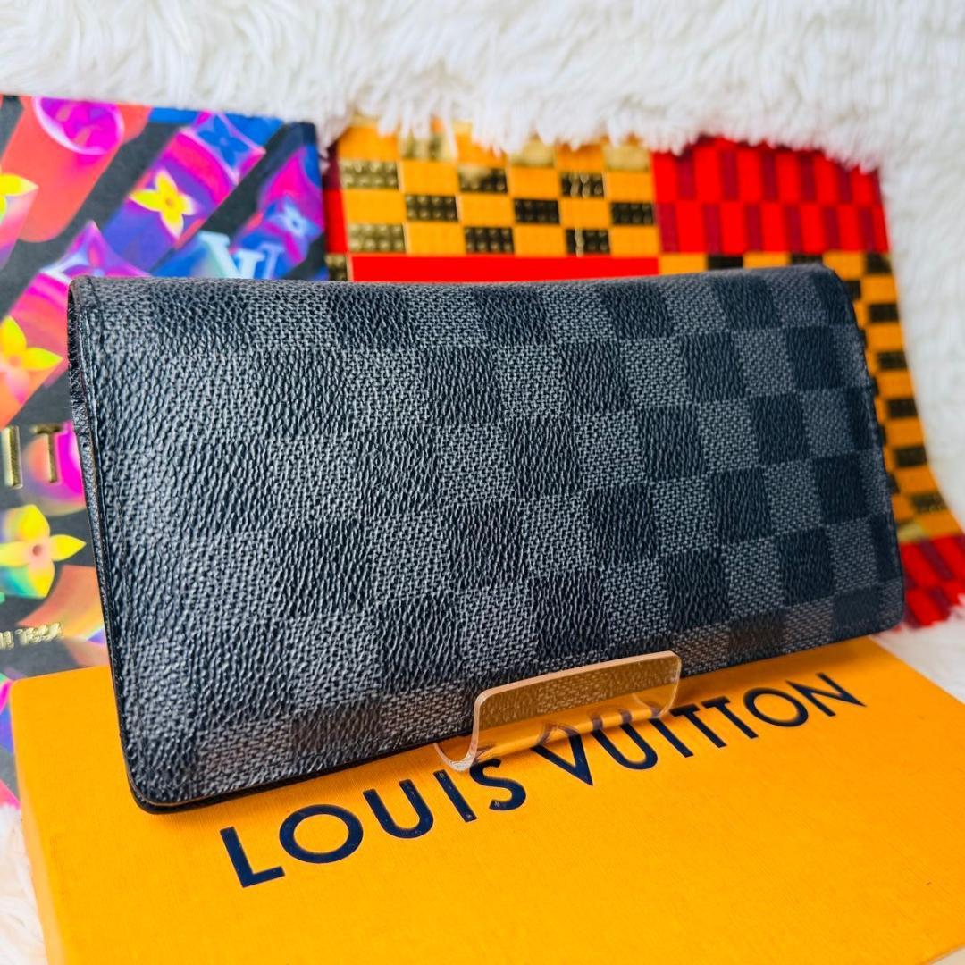 【セール！】ルイヴィトン ダミエ グラフィット ポルトフォイユ ブラザ 長財布