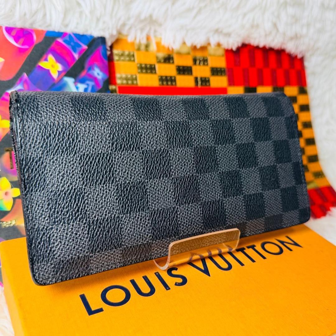 【セール！】ルイヴィトン ダミエ グラフィット ポルトフォイユ ブラザ 長財布