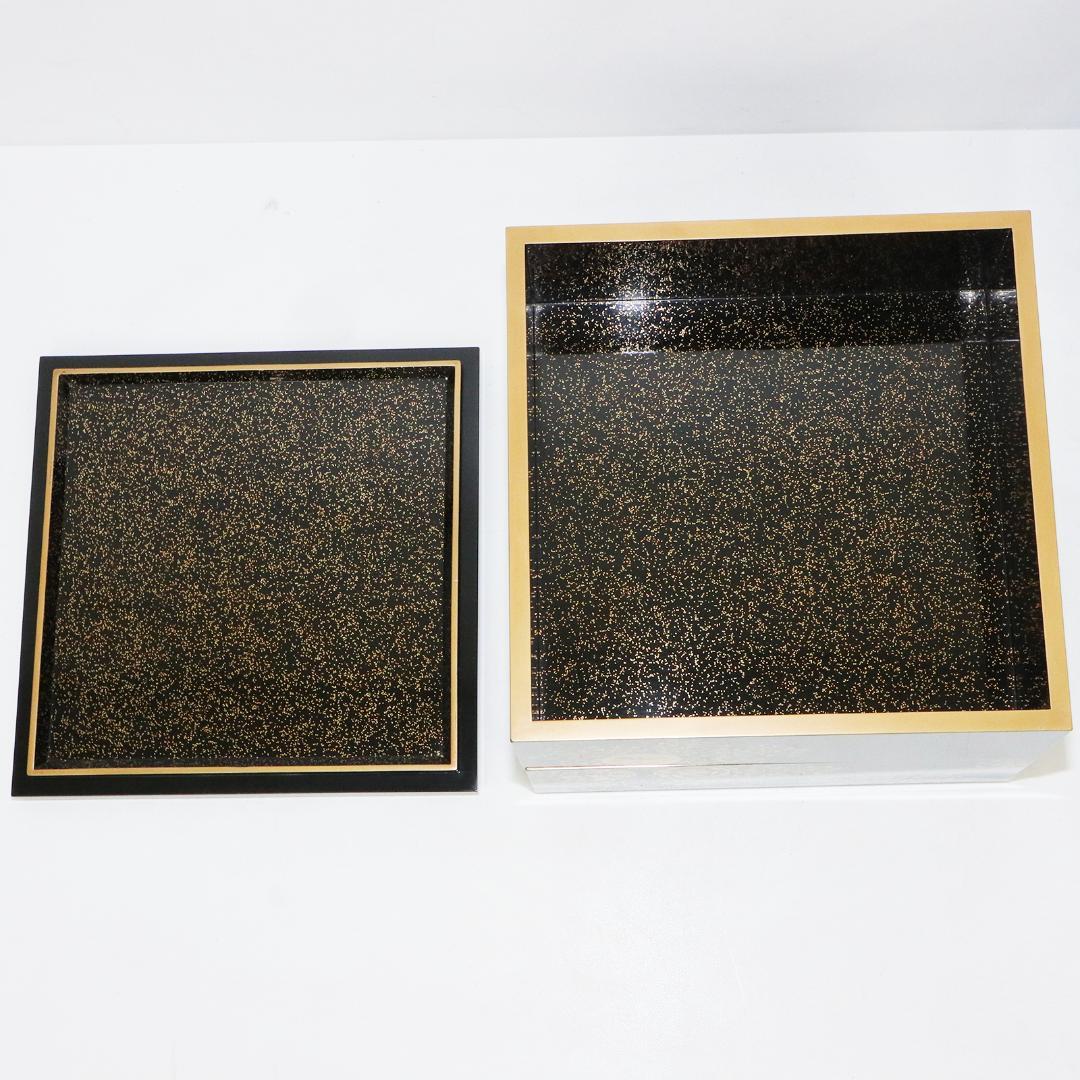 漆器　金蒔絵 花唐草 松竹梅 重箱　 塗師　鐵二　共箱 共布