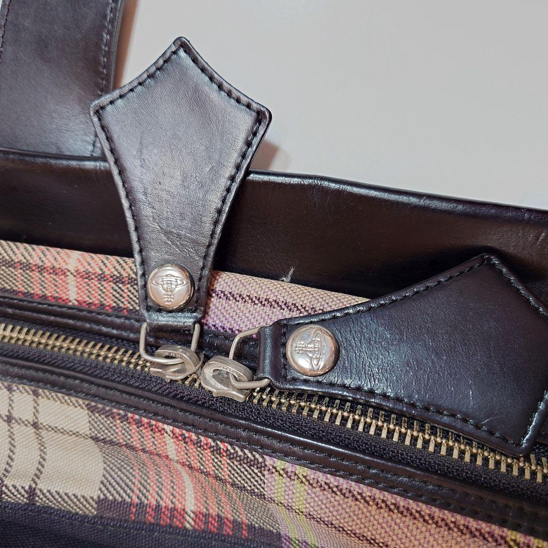 【レア】ヴィヴィアンウエストウッドマン ブリーフケース タータンチェック レザー