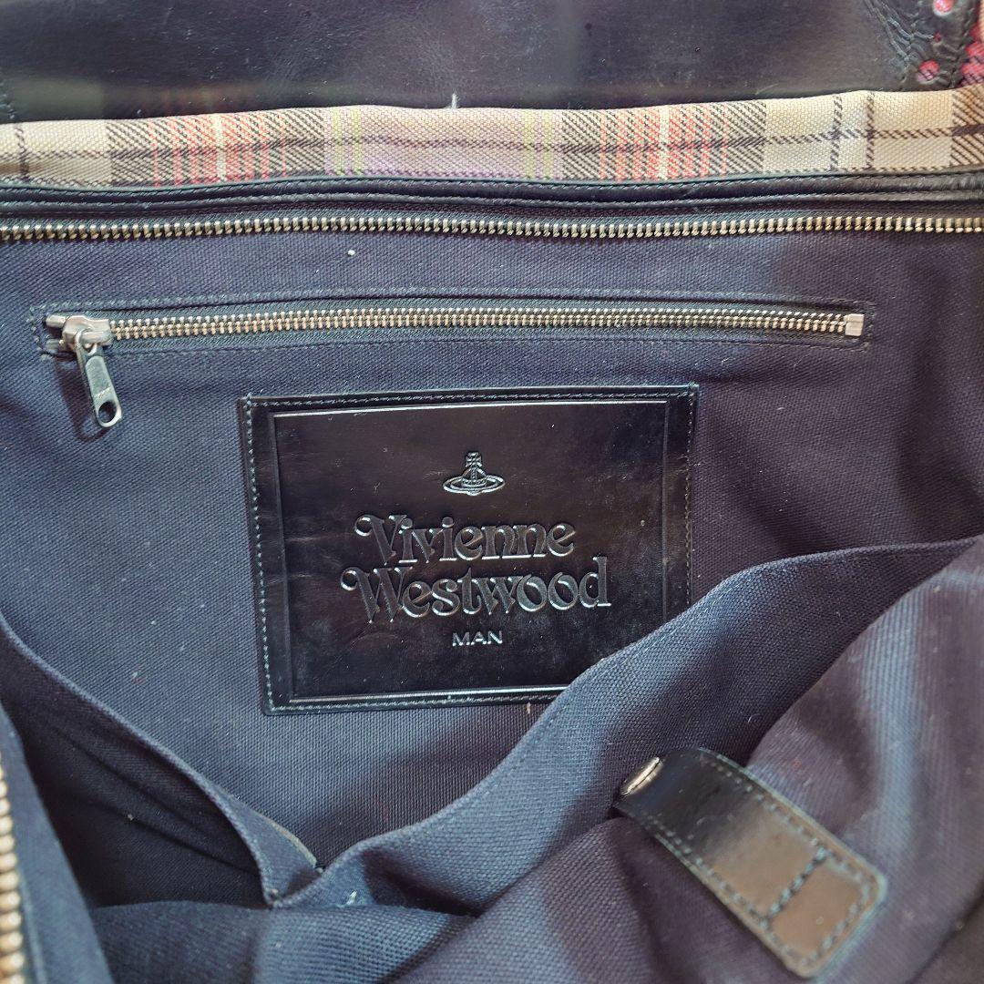 【レア】ヴィヴィアンウエストウッドマン ブリーフケース タータンチェック レザー