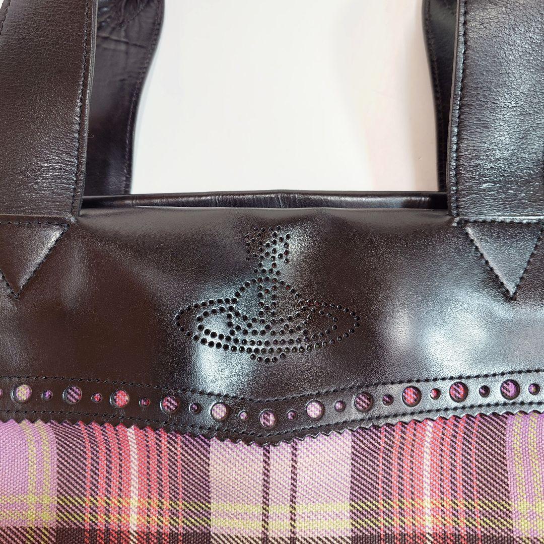 【レア】ヴィヴィアンウエストウッドマン ブリーフケース タータンチェック レザー