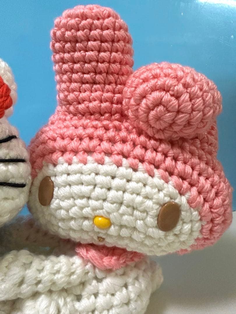 サークルkサンクス　秋のマイメロディフェア　キティ&マイメロ　編みぐるみ　非売品