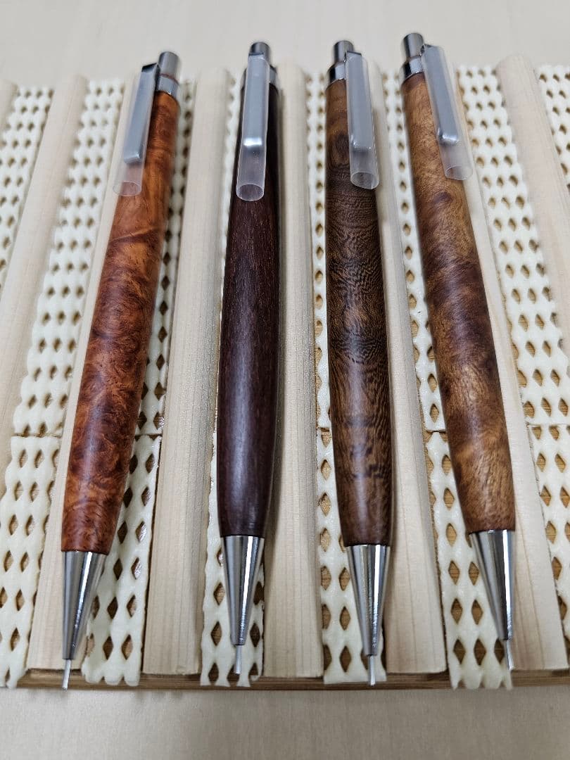 4631 woodturning シャープペンシル 4本セット木製シャープペンシル