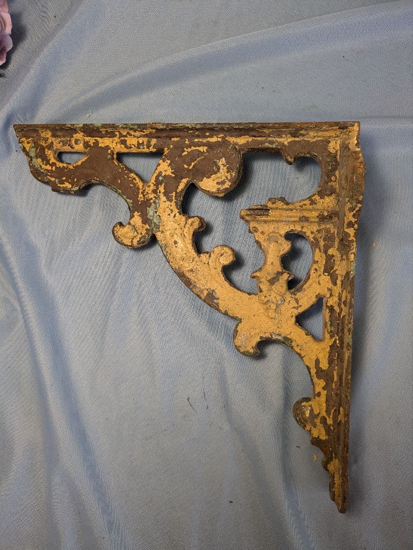 イギリス アンティーク 鉄製 棚受け ブラケット 2個セット イギリス