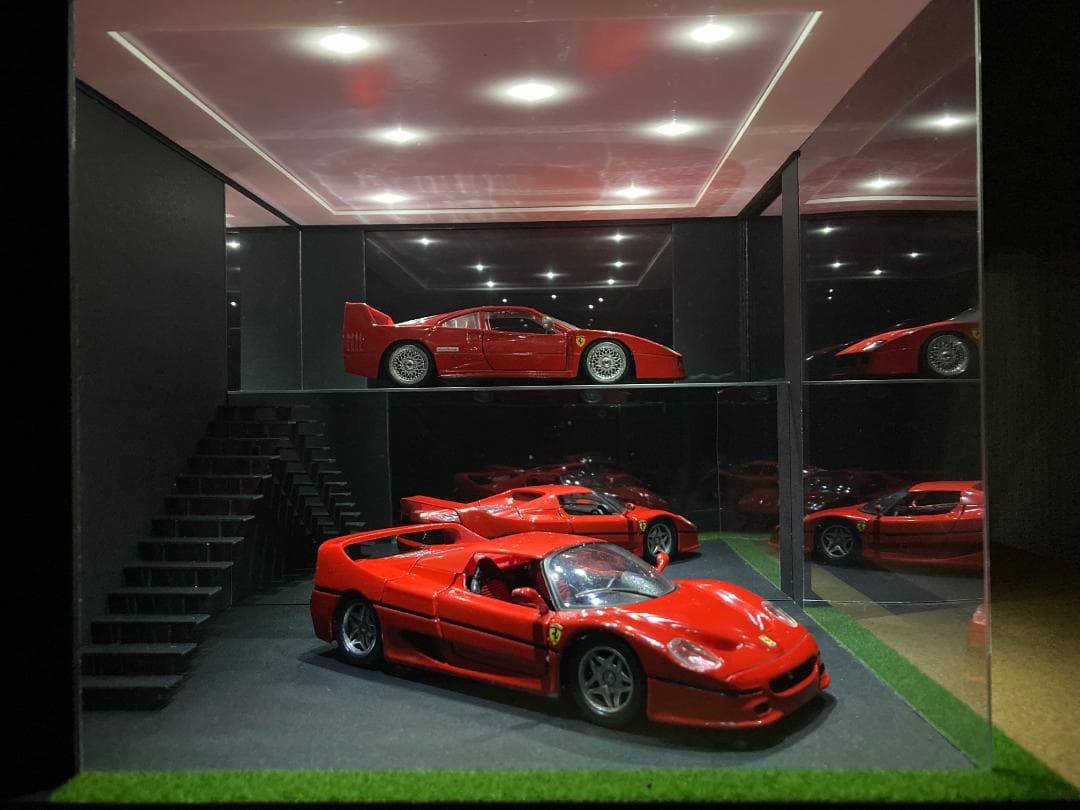 モデルカー用ジオラマ：1/24 ショールーム＆ガレージⅣ（吹き抜け2階タイプ）