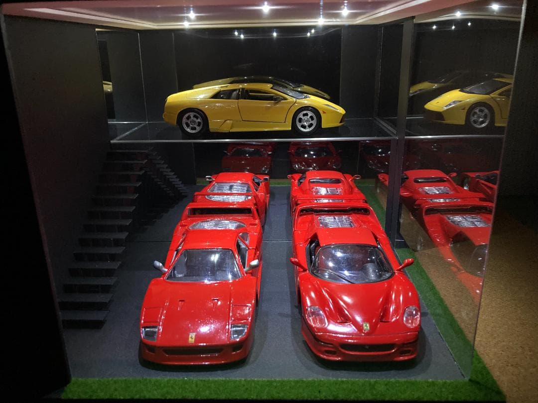 モデルカー用ジオラマ：1/24 ショールーム＆ガレージⅣ（吹き抜け2階タイプ）