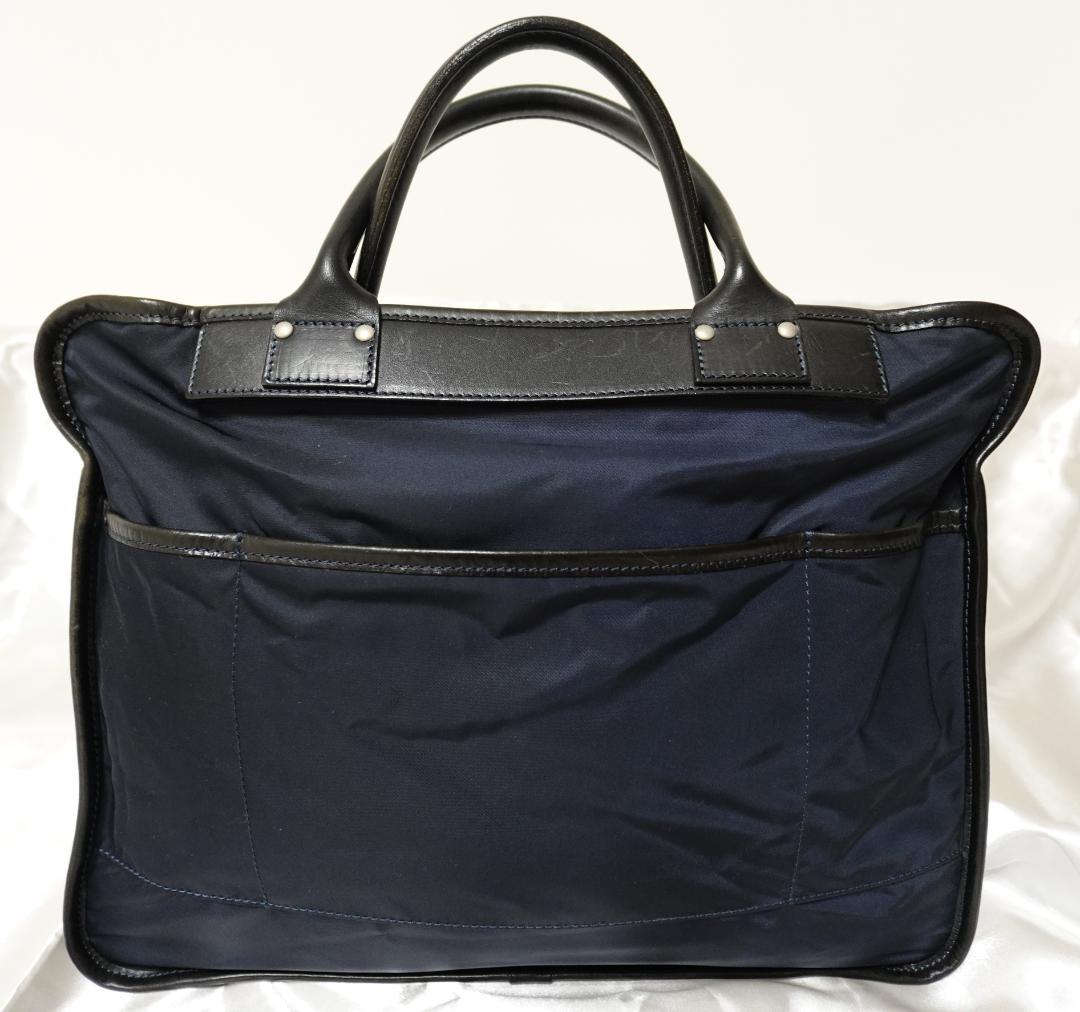フェリージ Felisi ２wayビジネスバッグ ネイビー 本革・ナイロン