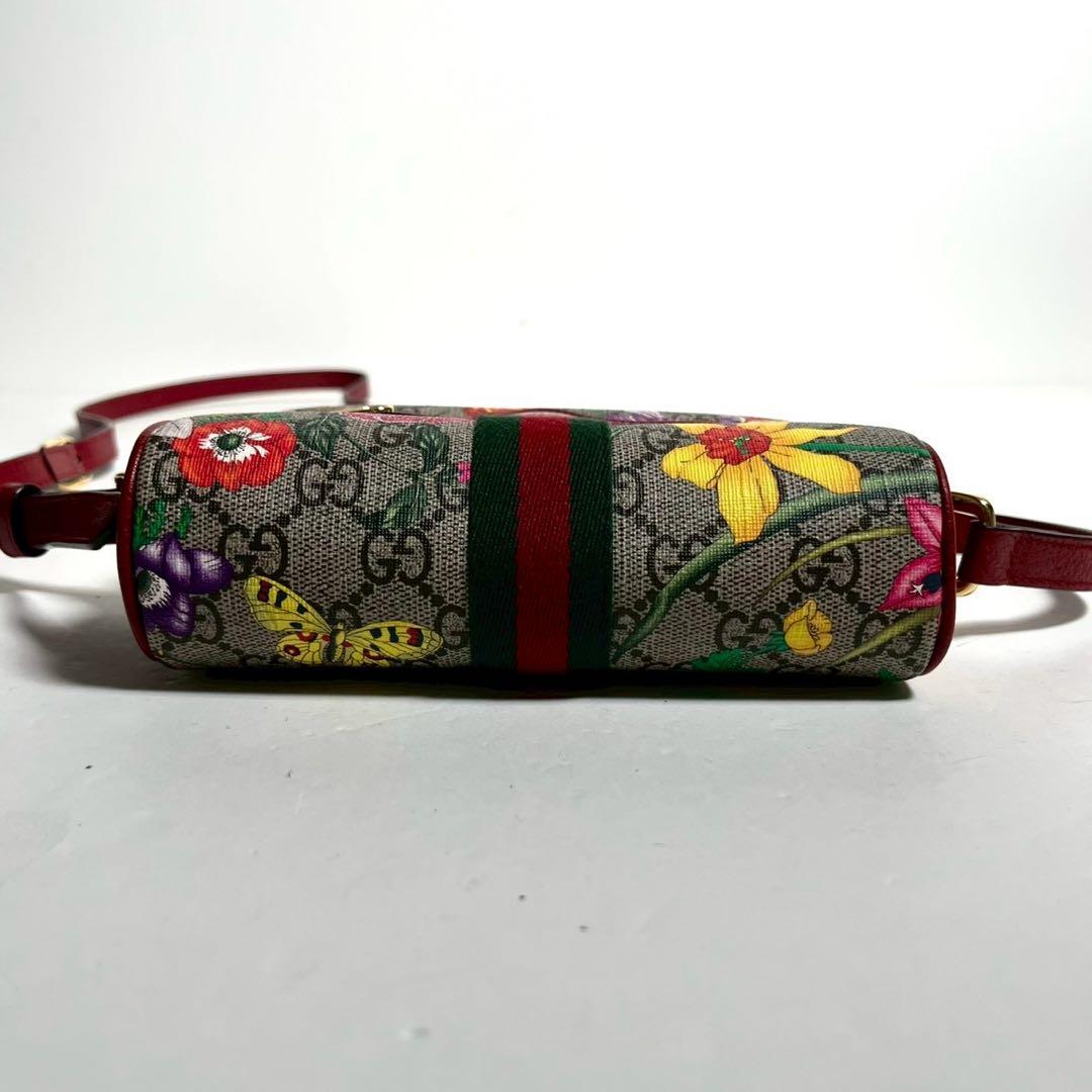 【極上美品・使用感少ない✨】グッチ オフィディア フローラ レッド クロスボディ