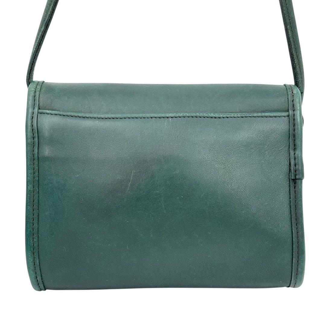 オールドコーチ　ショルダーバッグ　ドイツホック　9892 オールレザー　グリーン